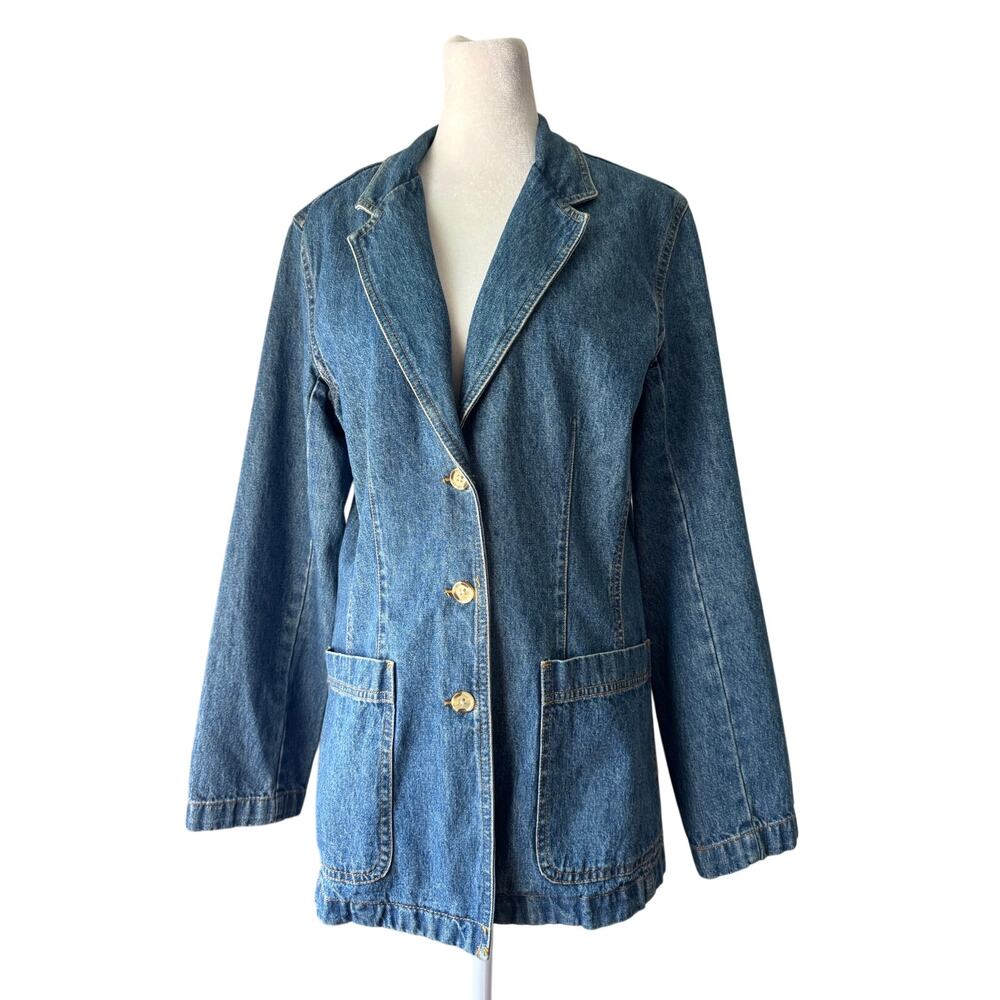 Vintage Y2K Cherokee Brand Medium Wash Denim Blazer